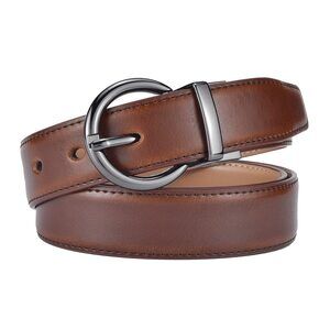 5537 Women Reversible Leather Belts For Dress Jeans And Waist Ornament(brown
